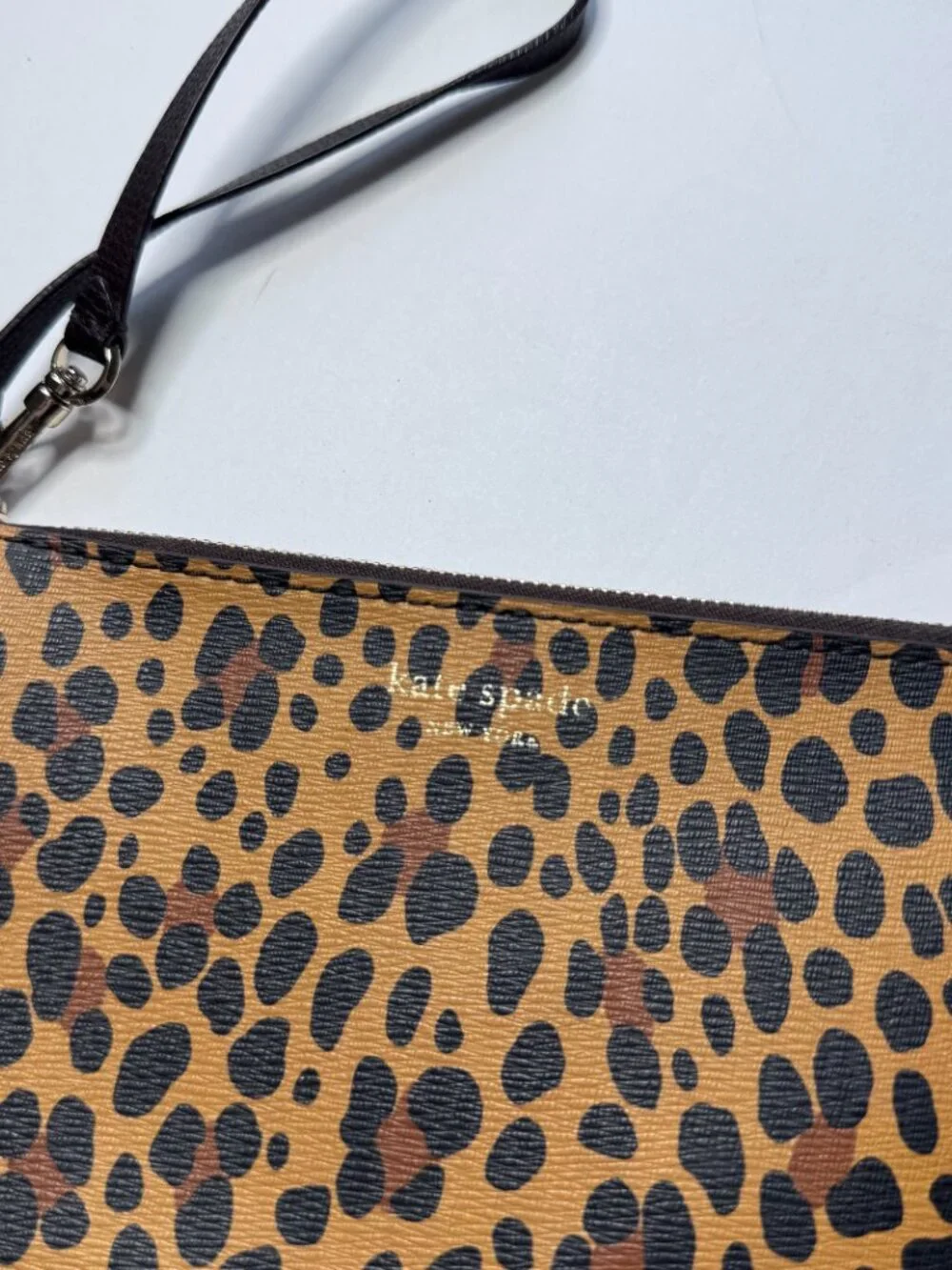 Kate Spade All Day Leopard Animal Print Large Tote Bag Purse Wristlet Set Work